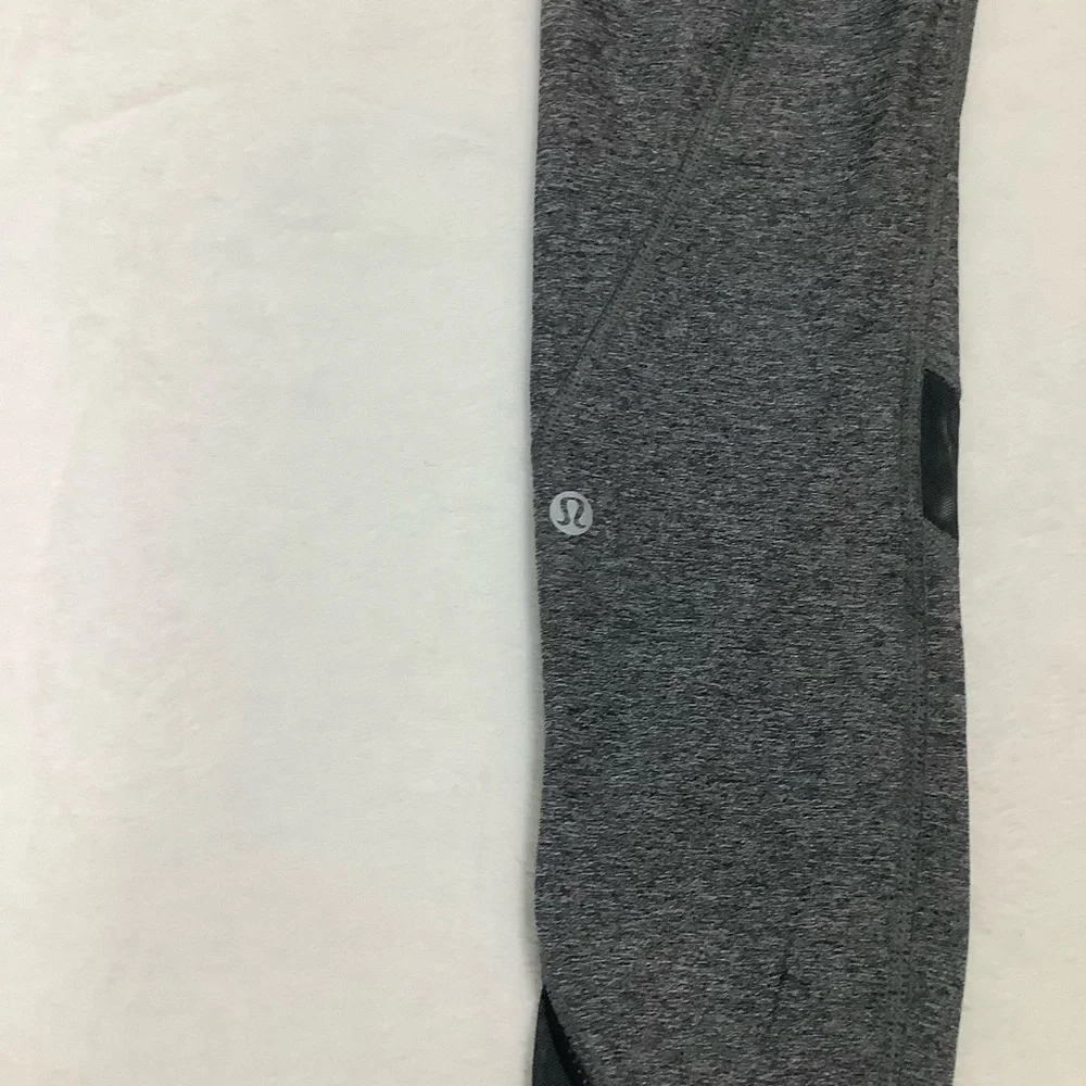 Lululemon Inspire Tight II Sz 4 Heathered Black / Boom Juice / Deep Coal
